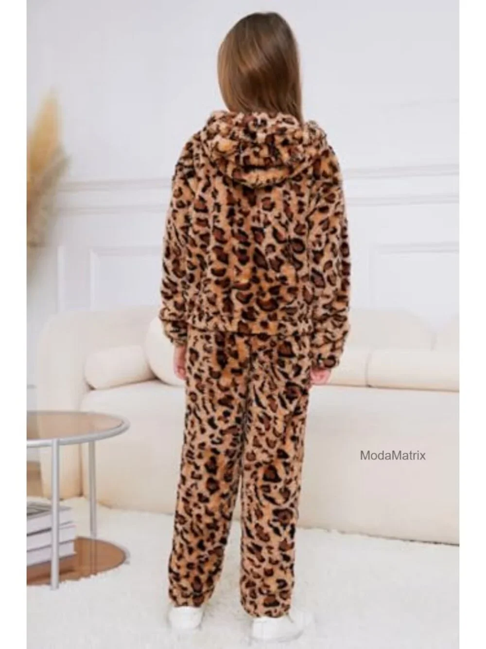 Girls 2 Piece Fuzzy Sweatsuit Set - Fleece Hoodie & Jogger Pants - Winter
